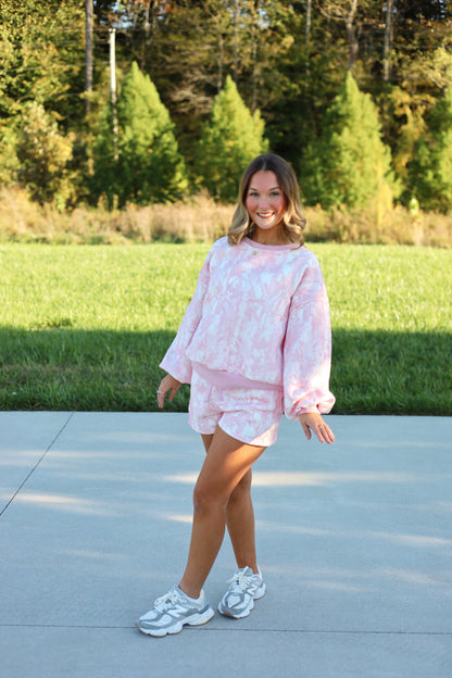 Woodlands Camo Crewneck Set- Pink