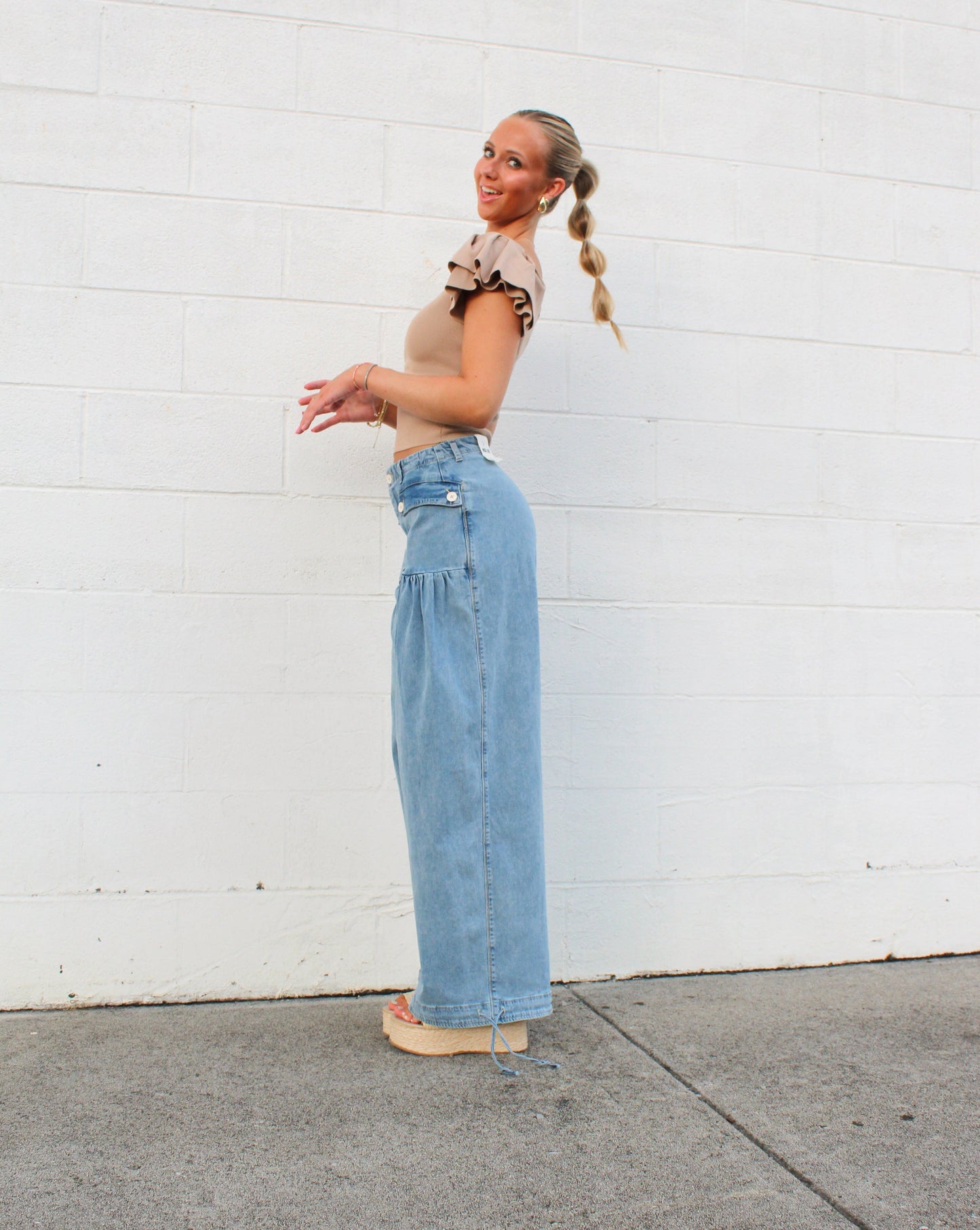 *RESTOCKED* Dreamy Denim Button Front Jeans