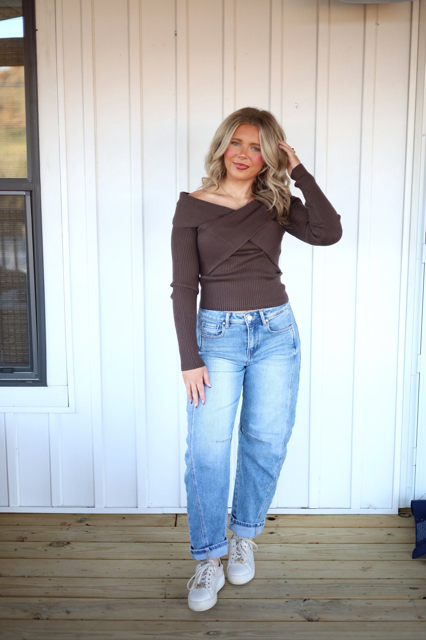 Sofia Off the Shoulder Knit Top