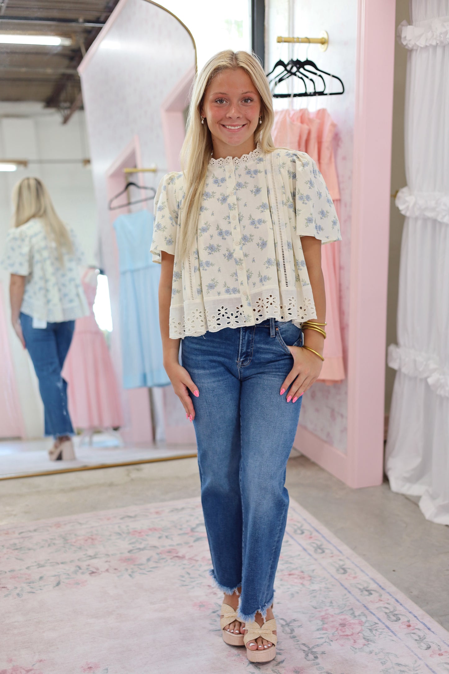 Maggie Lace Trim Top