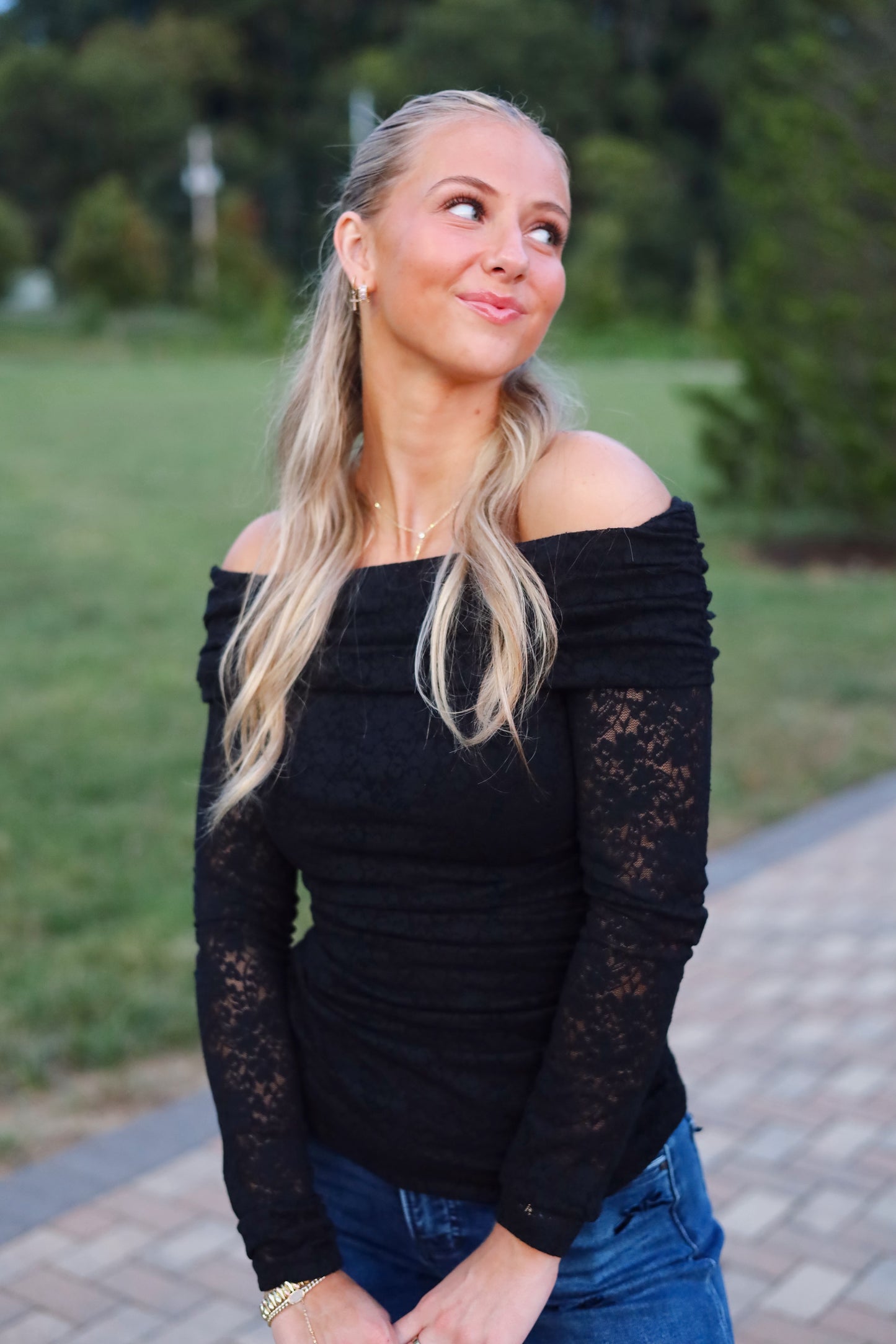 Olivia Off Shoulder Lace Top