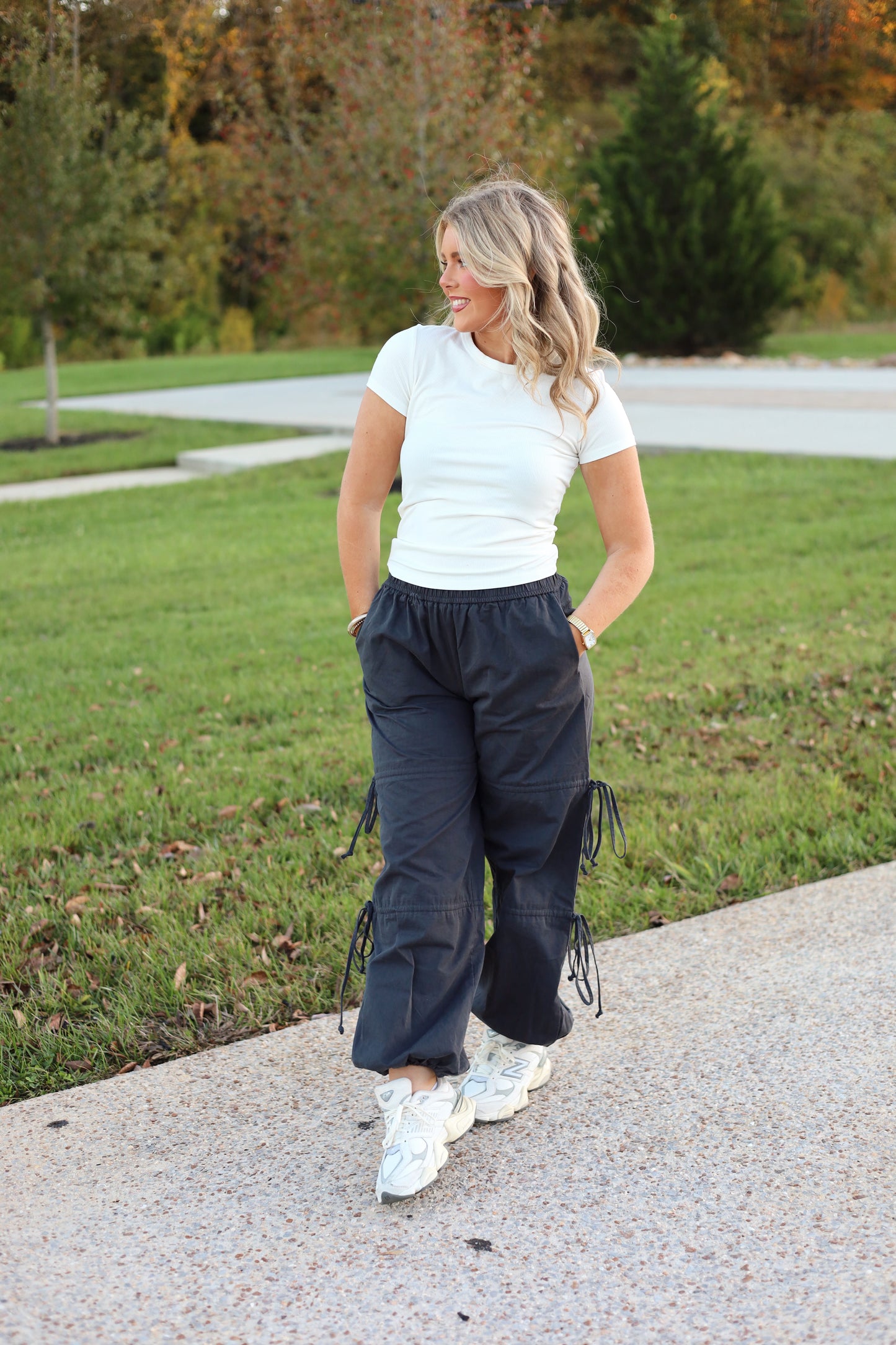 Ayla Ribbon Tie Jogger Pant