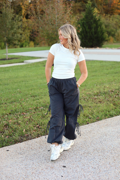 Ayla Ribbon Tie Jogger Pant