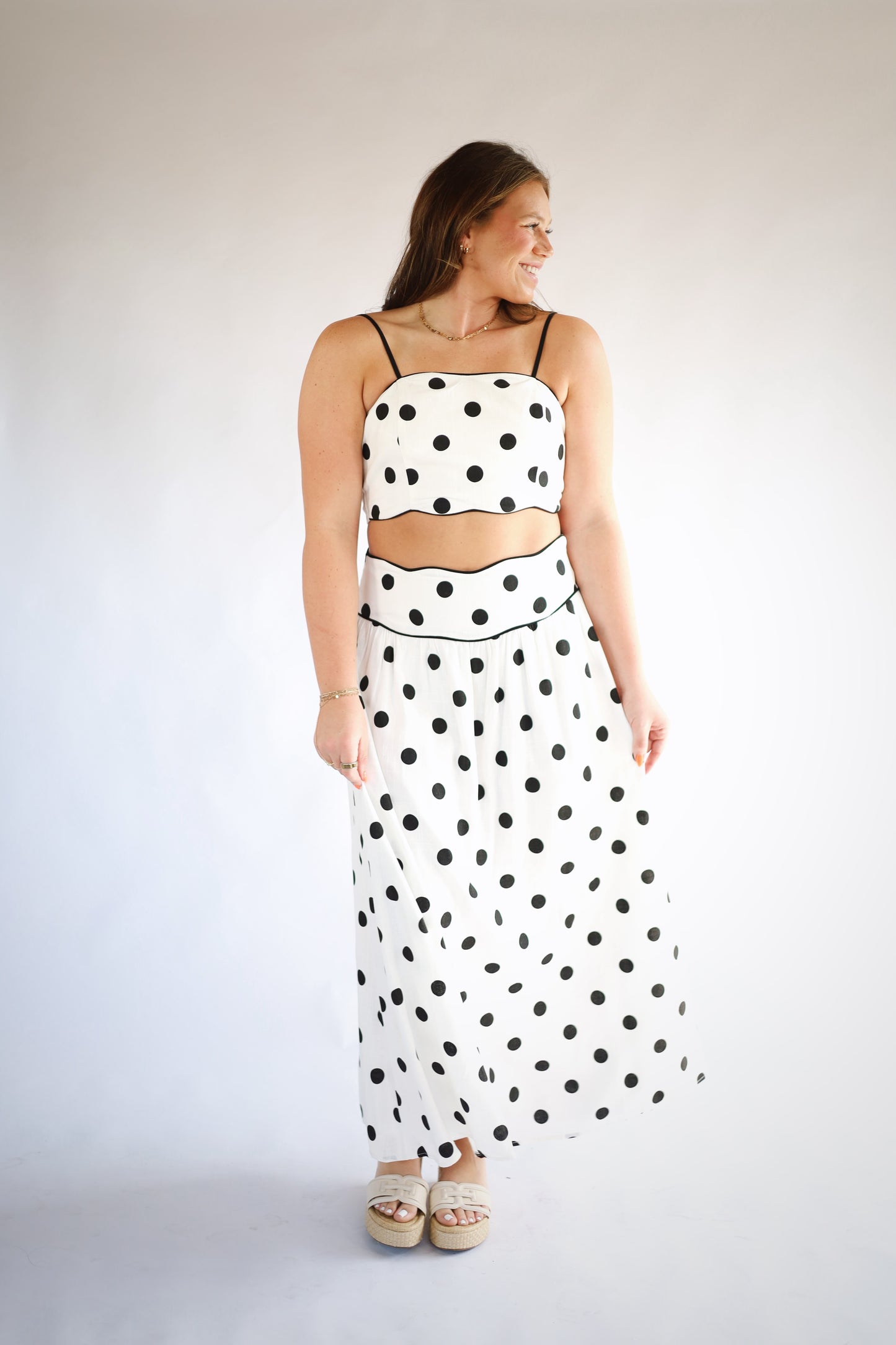 Polka Dot Wave Skirt Set