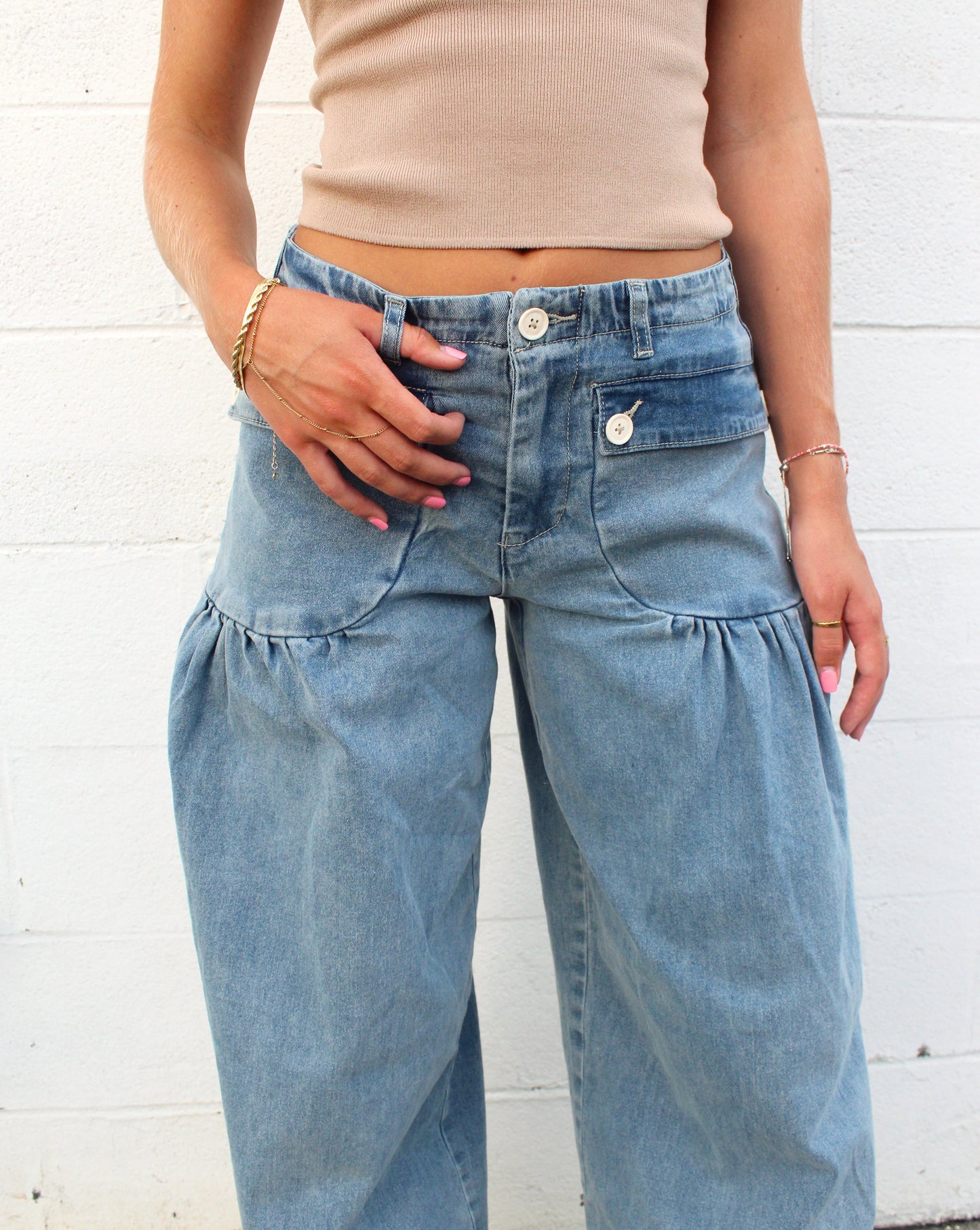 *RESTOCKED* Dreamy Denim Button Front Jeans