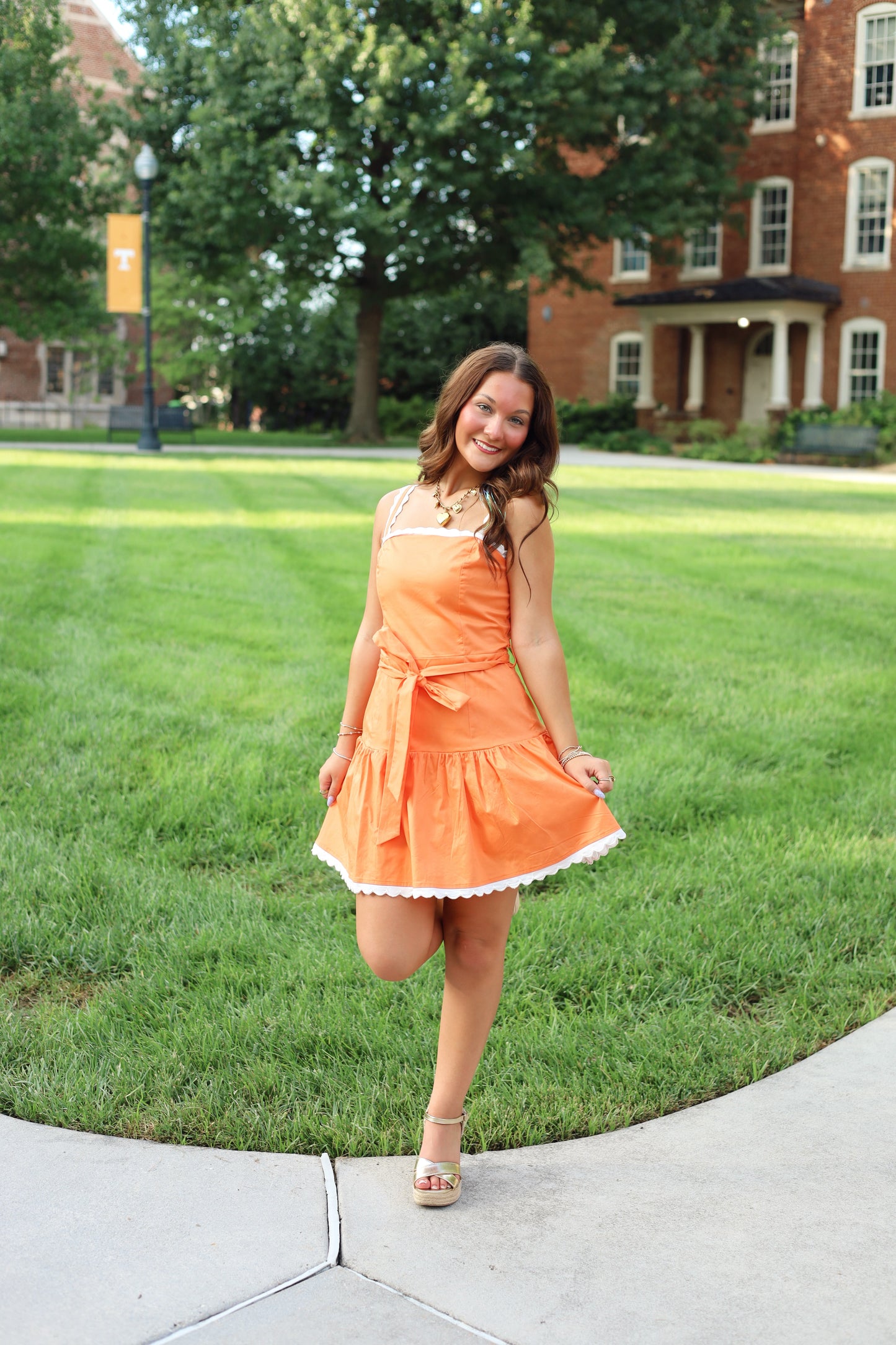 Scallop Detail Mini Dress