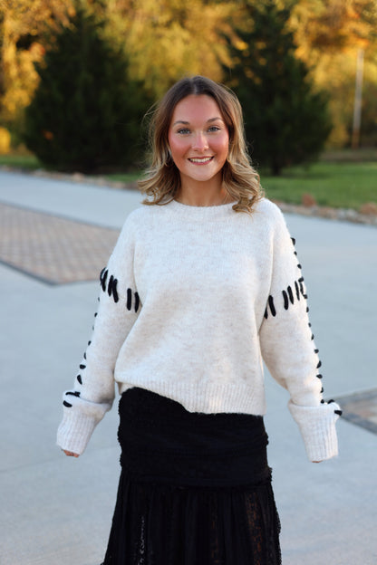 Nora Stitch Detail Sweater Top