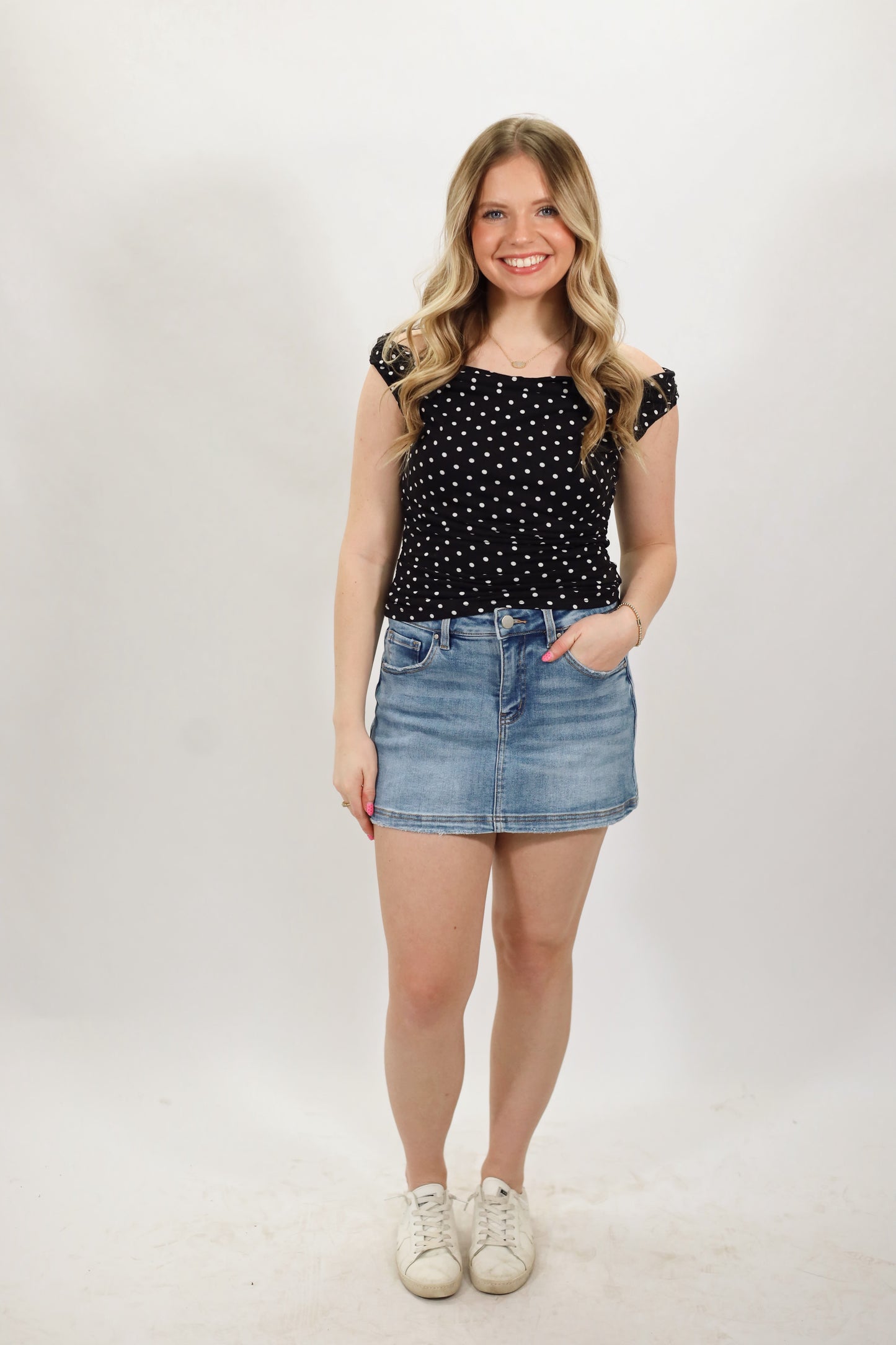 Presley Polkadot Top