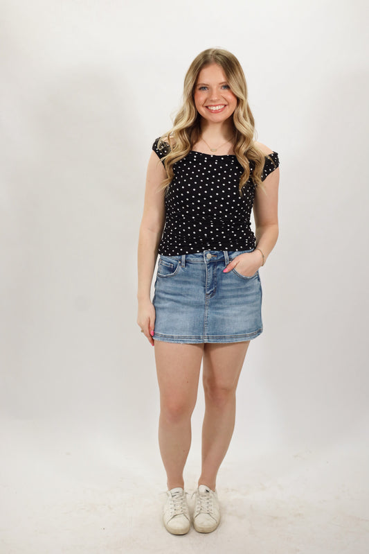 Presley Polkadot Top
