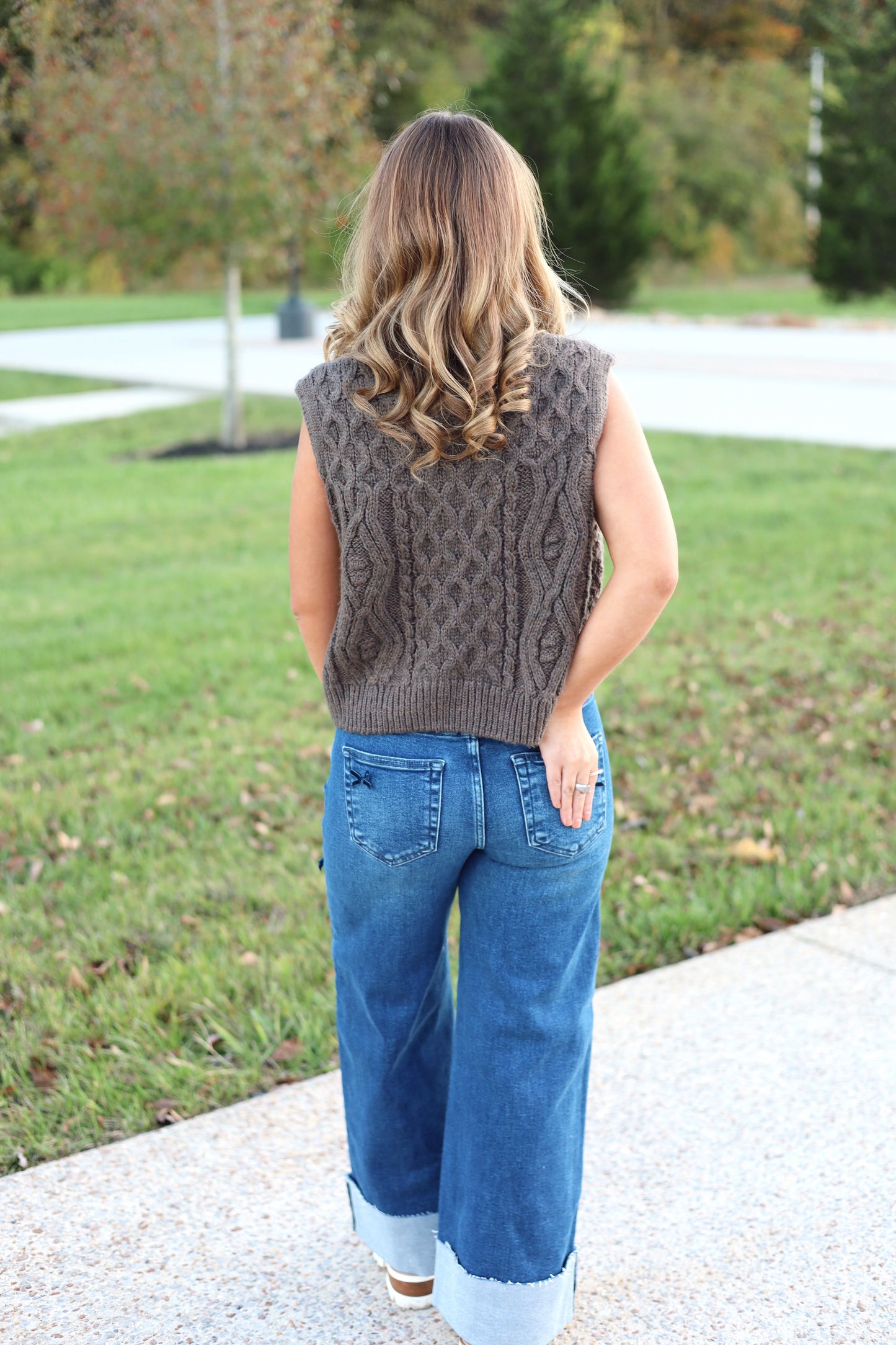 Kristy Olive Tie Sweater