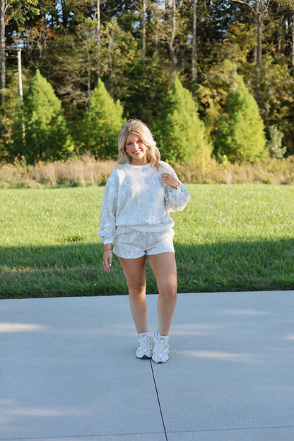 Woodland Camo Crewneck Set- Natural