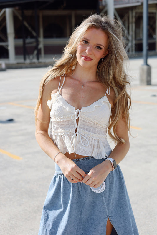 Mable tie up floral top