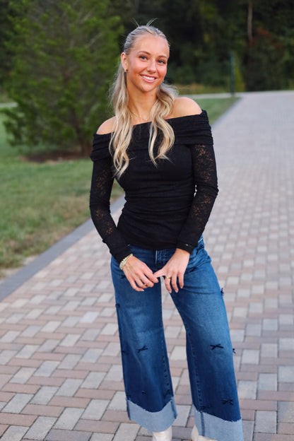 Olivia Off Shoulder Lace Top