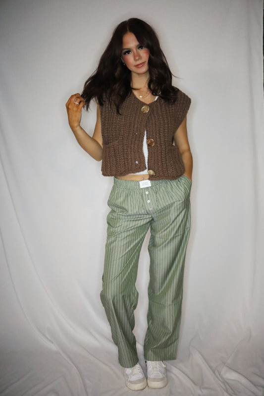 Olive Stripe Pant