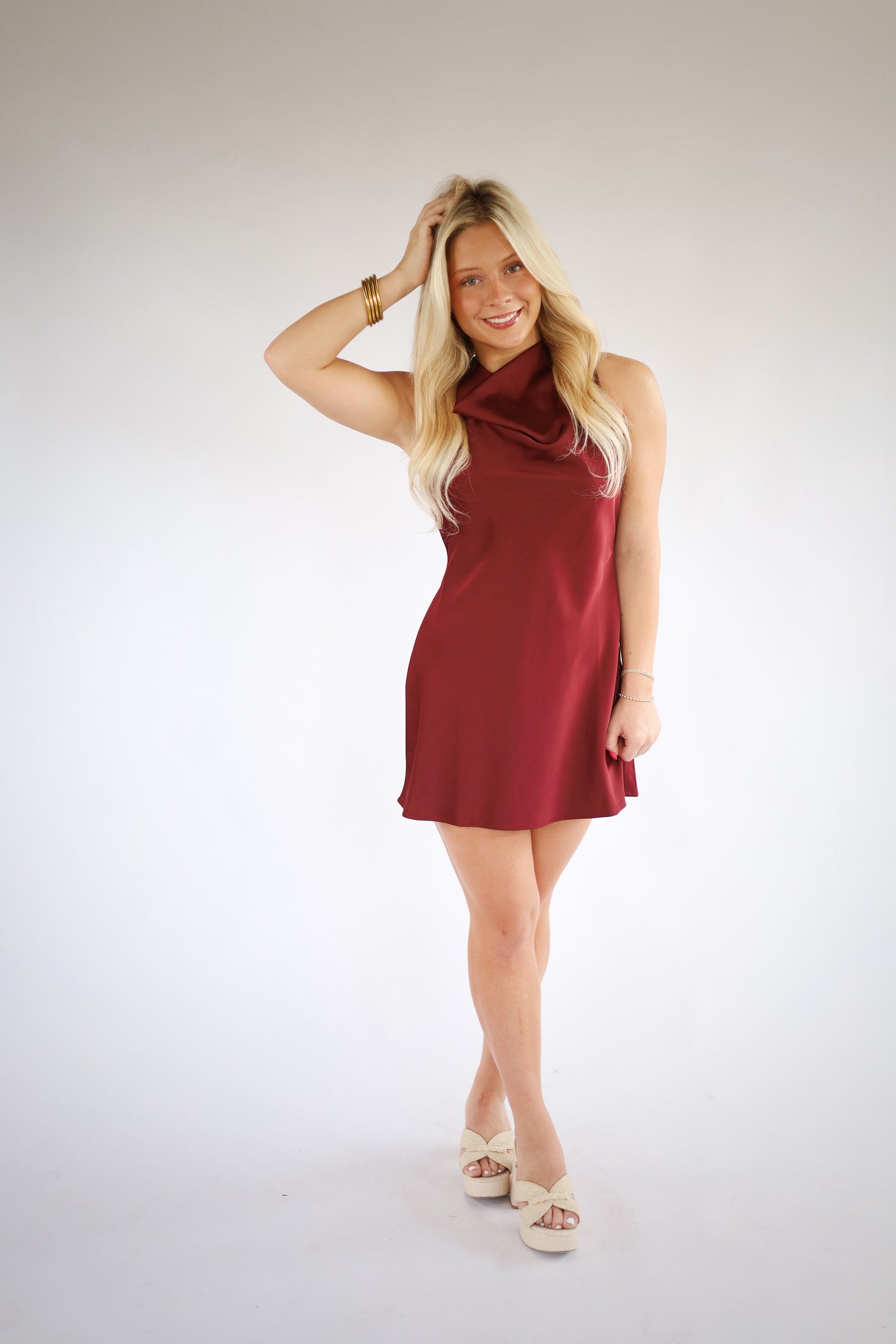 Leighton Satin Mini Dress