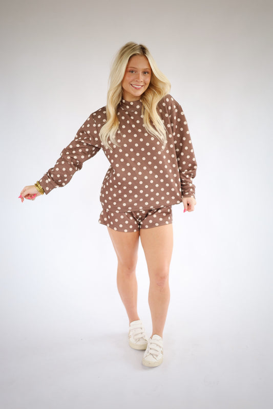 Quilted Polkadot Sweatshirt