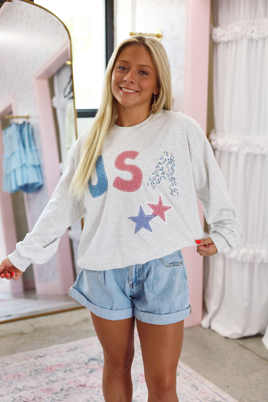 USA Patchwork Sweatshirt