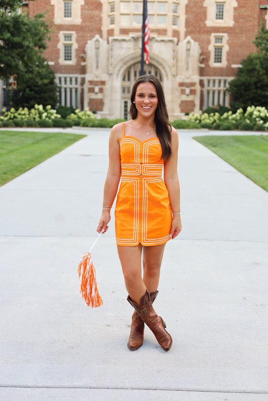 Day to Night Mini Dress- ORANGE