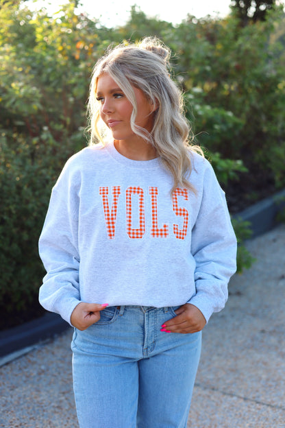 VOLS checker embroidered sweatshirt