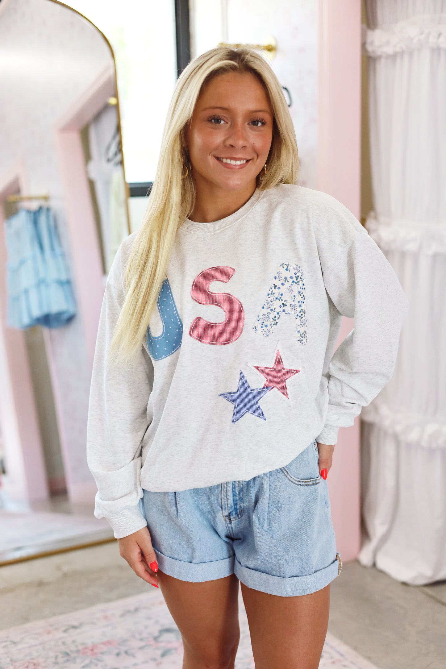 USA Patchwork Sweatshirt