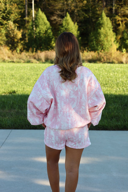 Woodlands Camo Crewneck Set- Pink