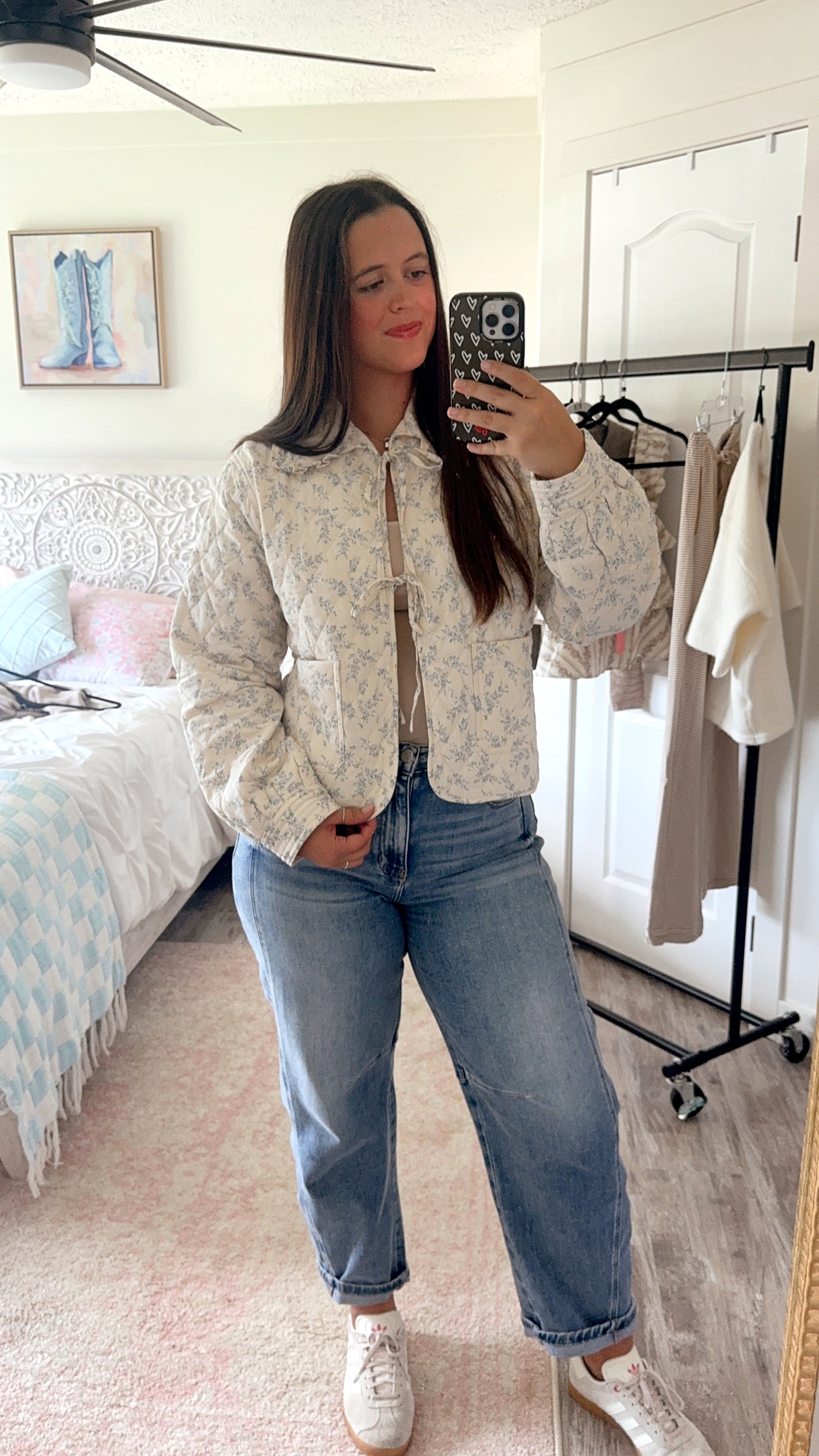 Iris Quilted Tie Jacket