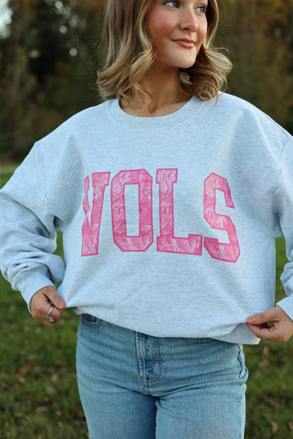 VOLS Pink Camo Crew