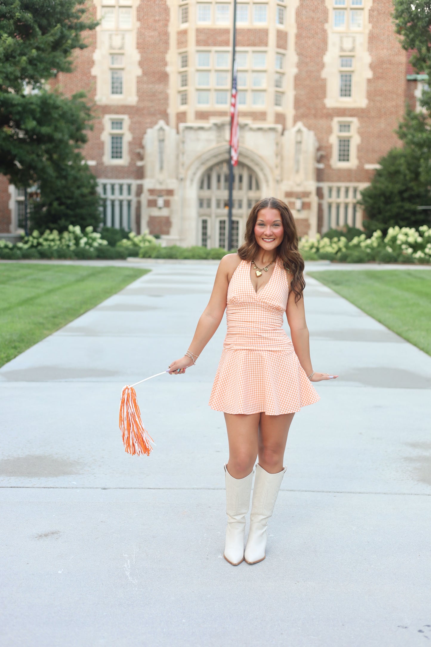 Halter Gingham Mini Dress