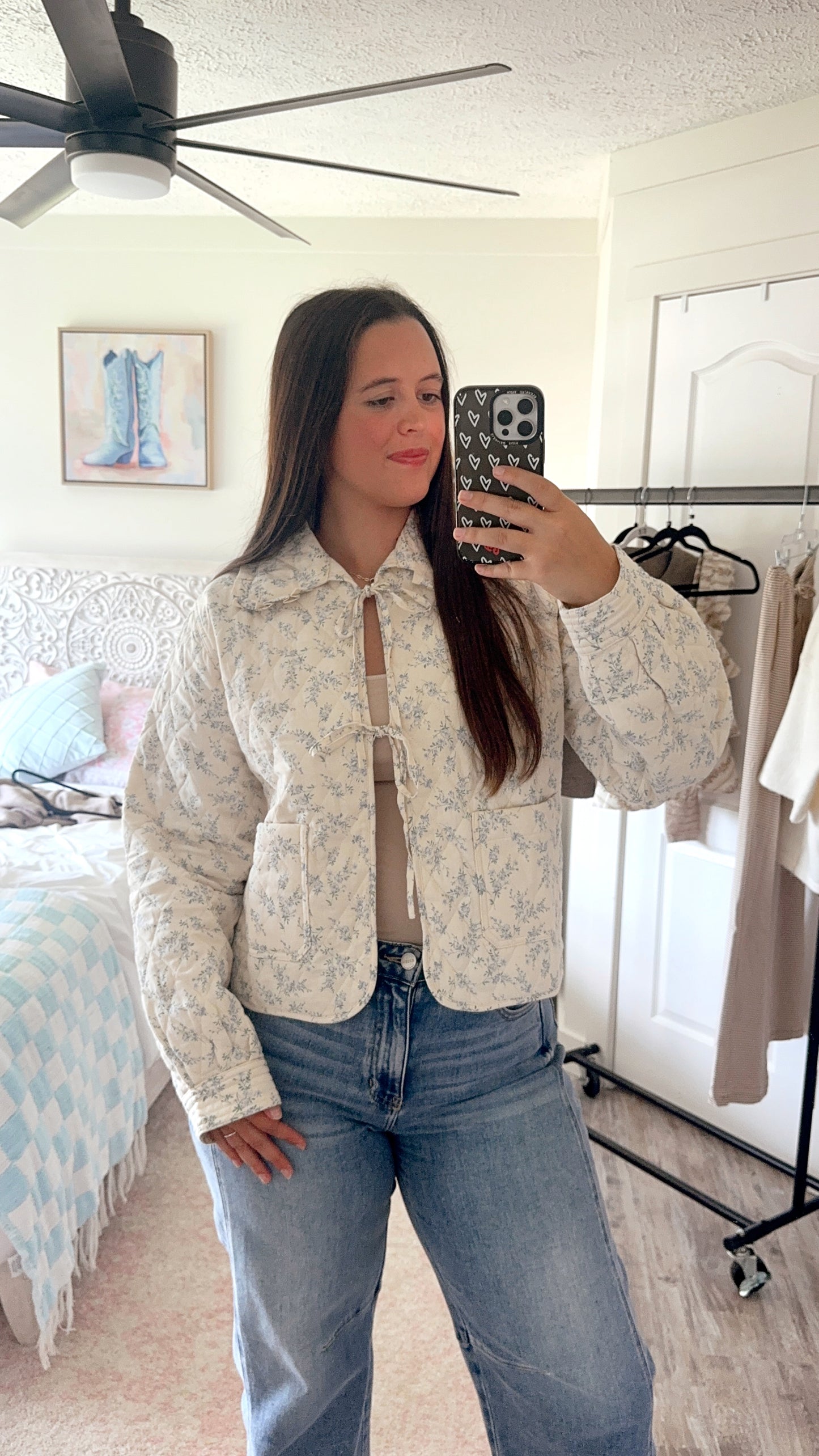 Iris Quilted Tie Jacket