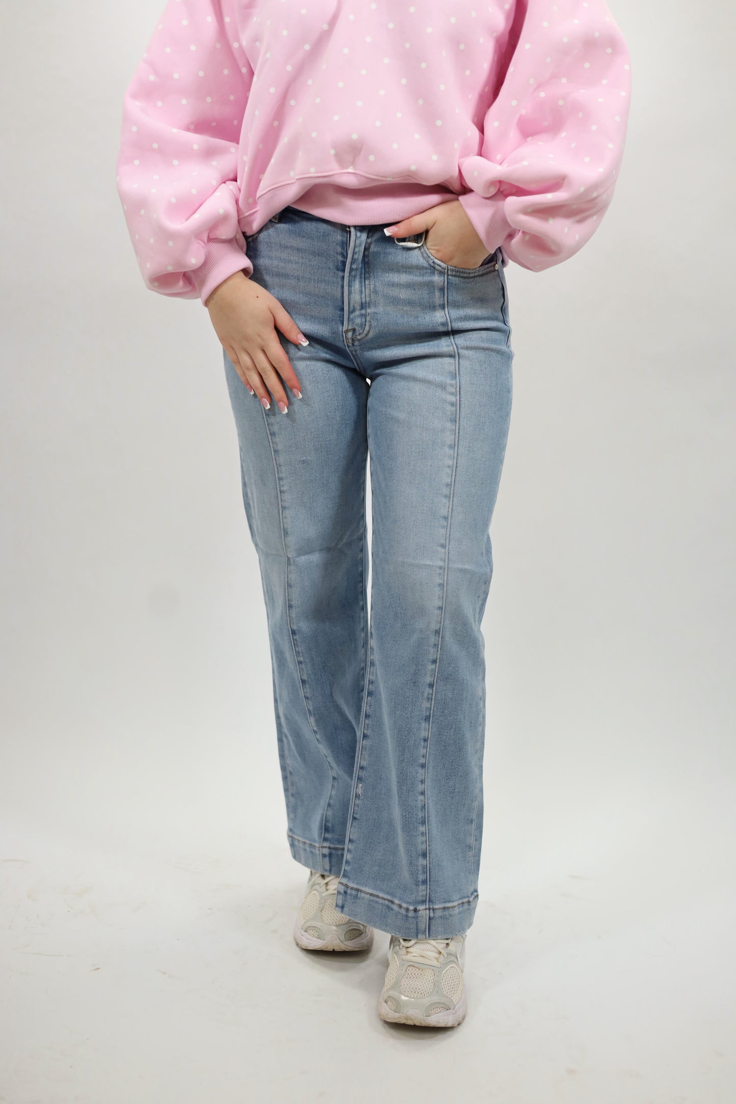 High Rise Crop Wide Jeans