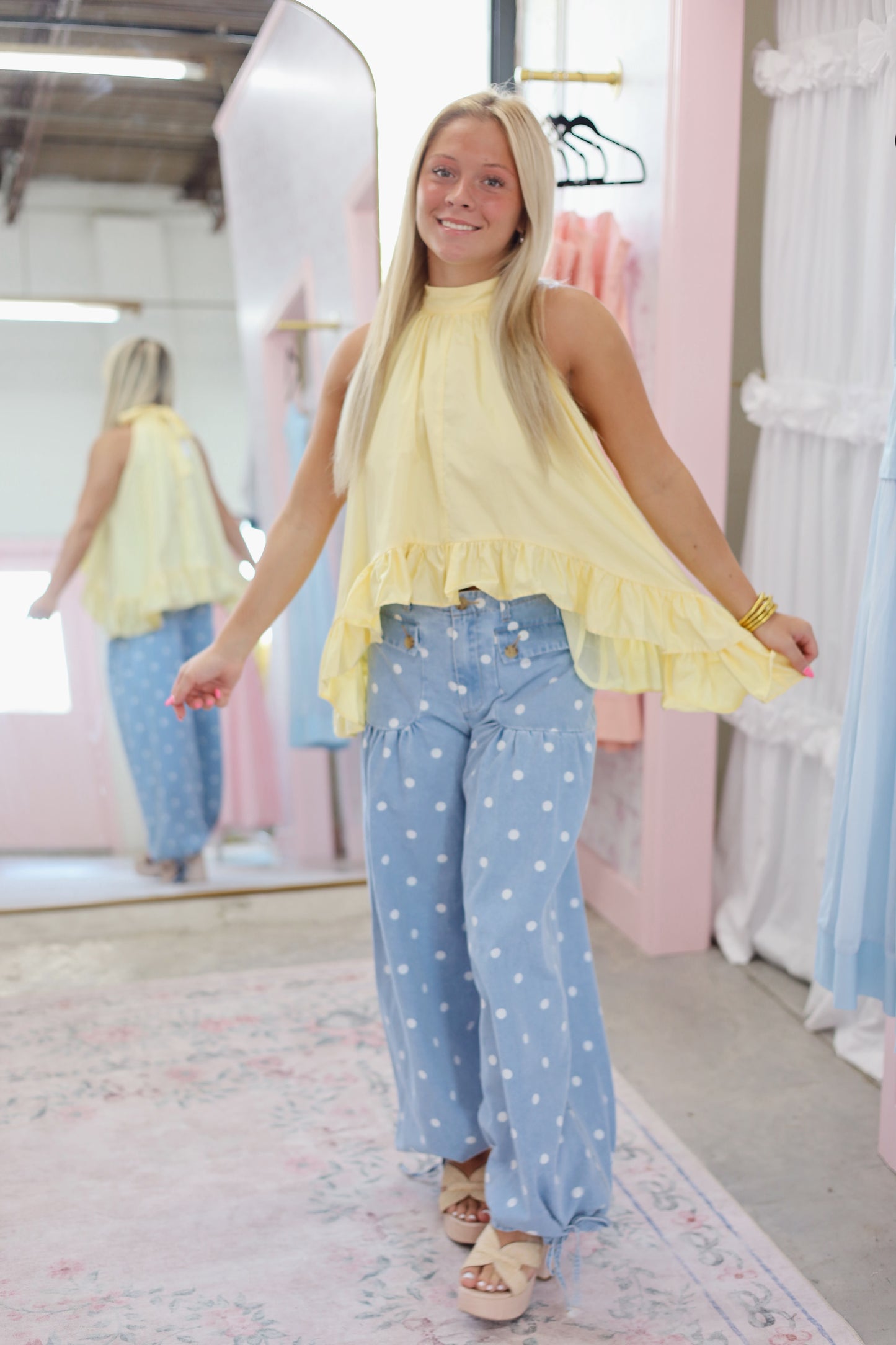 Julia Polka Dot Pocket Jeans