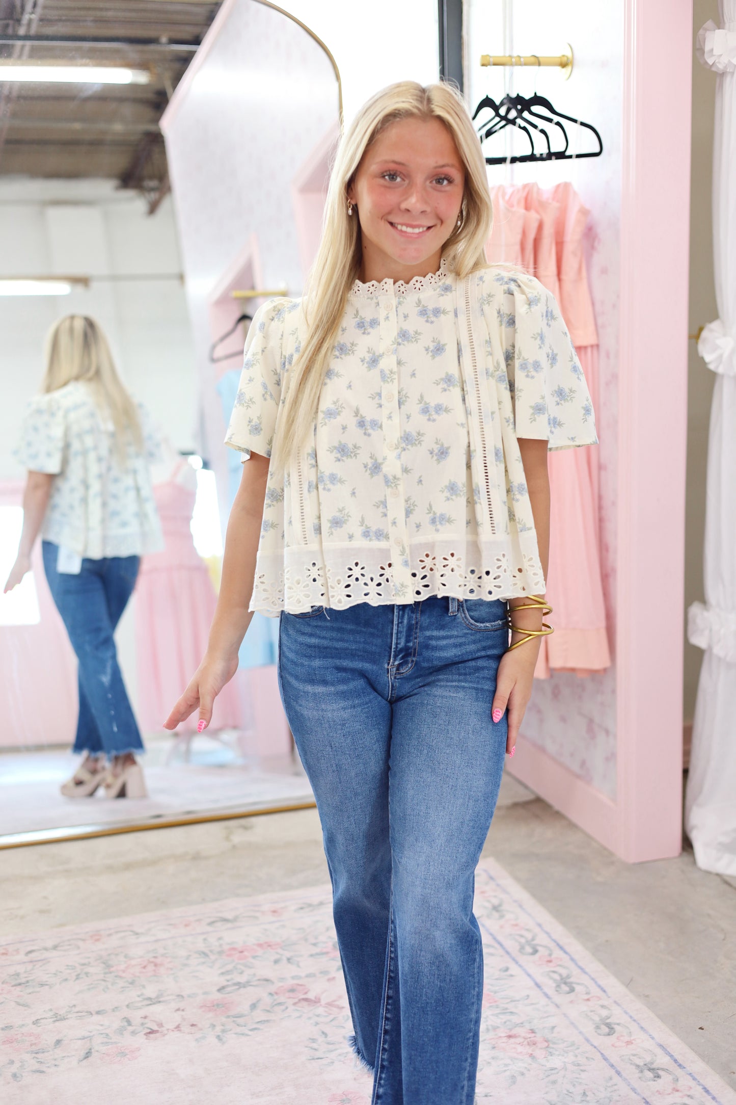 Maggie Lace Trim Top