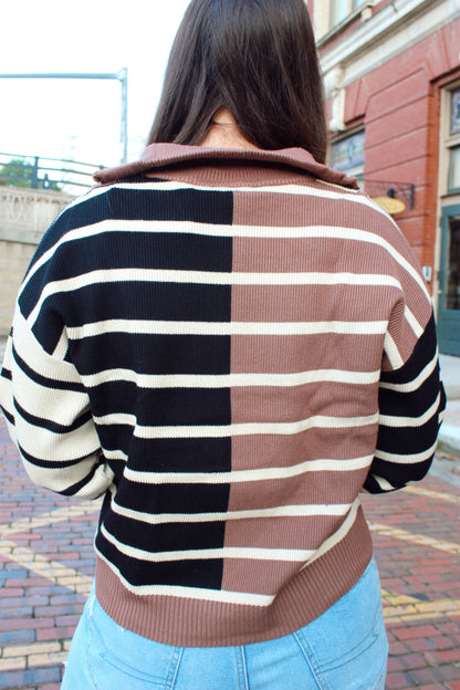 What You're Missing Color Block Sweater