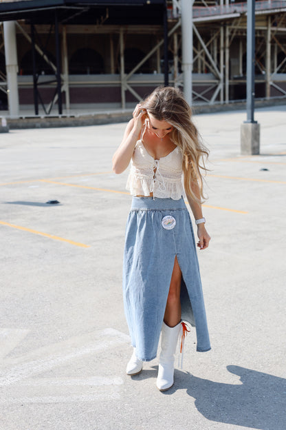 Sweetheart Denim Skirt