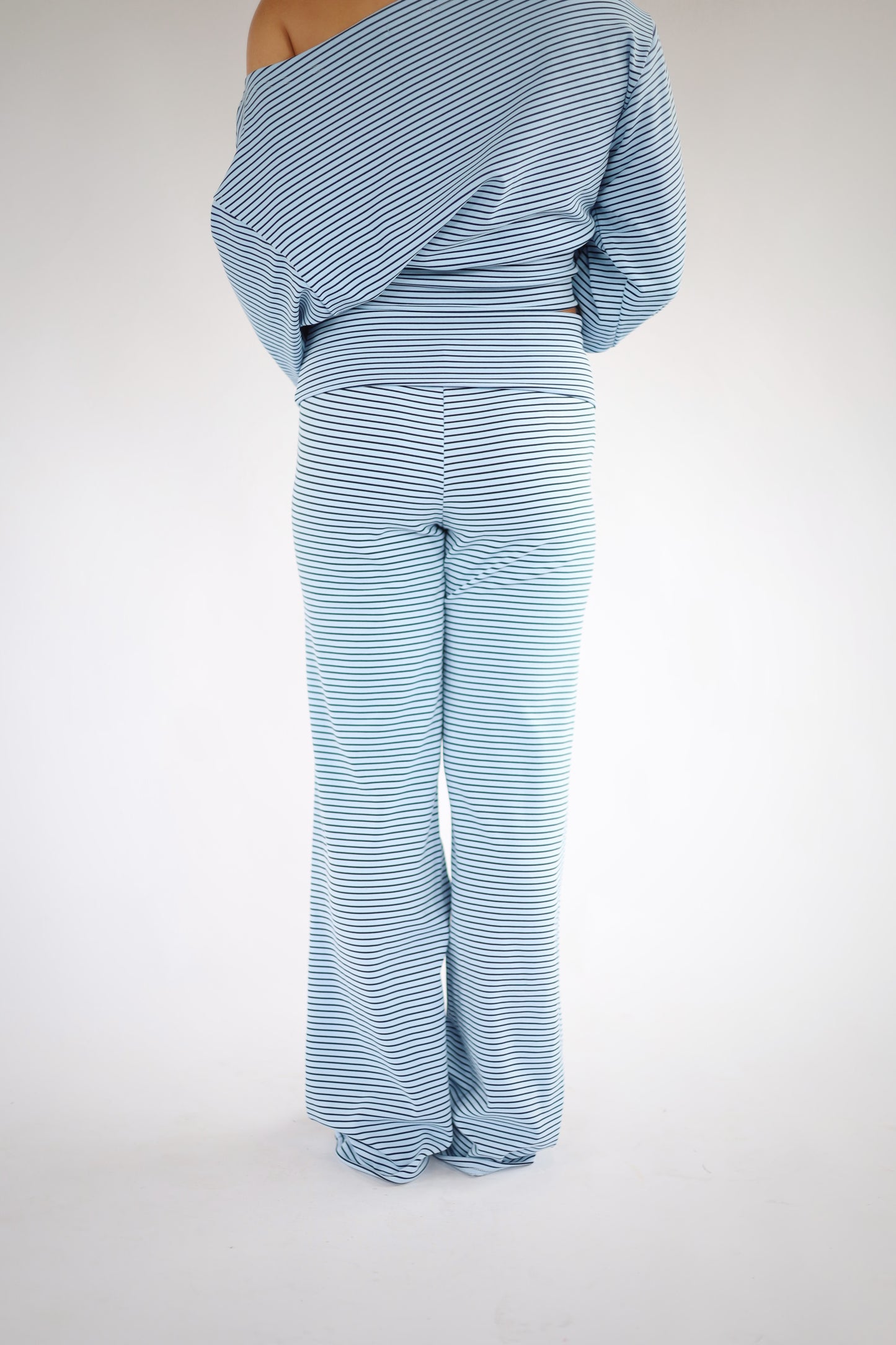 Miley Striped Foldover Pants