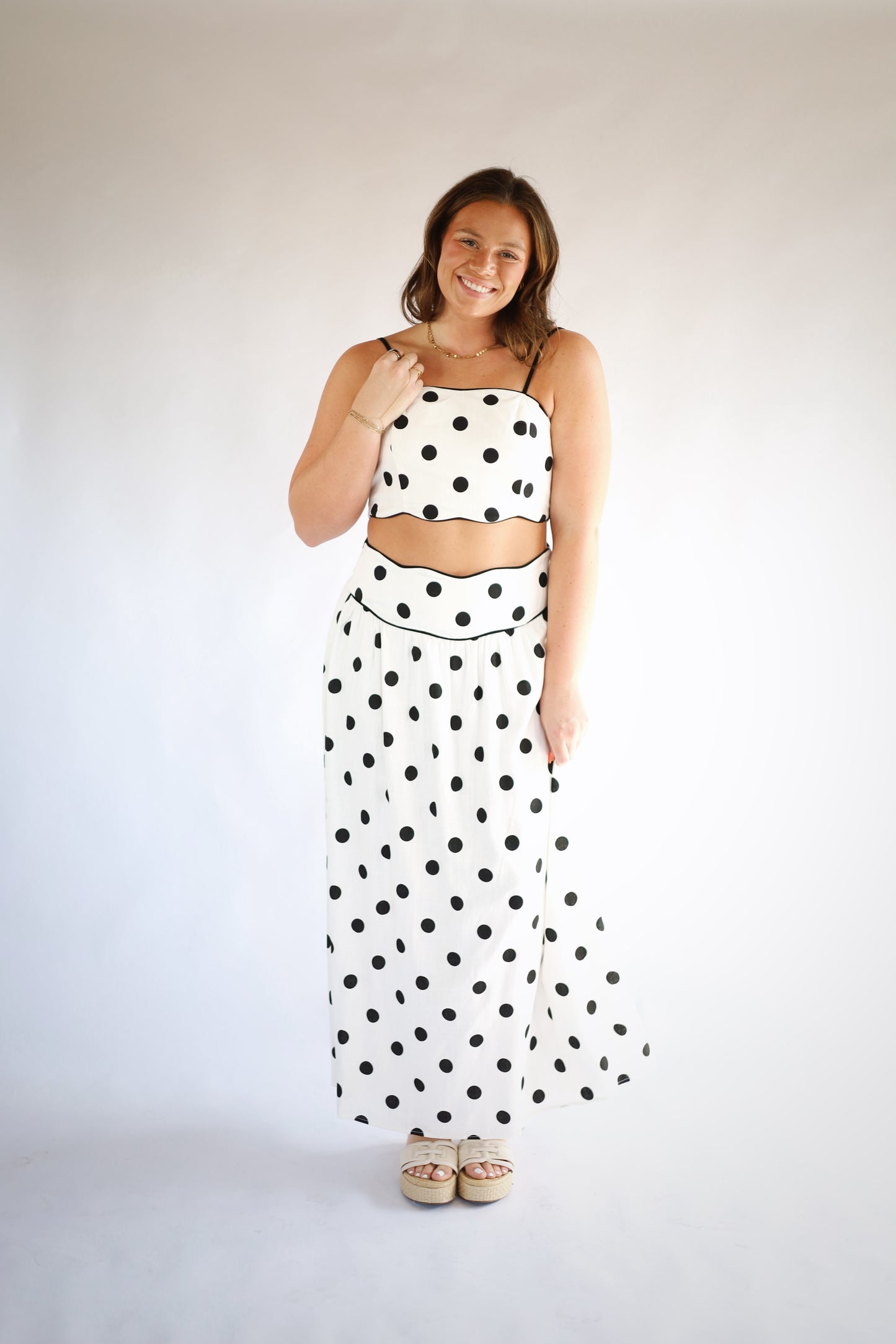 Polka Dot Wave Skirt Set