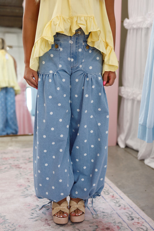 Julia Polka Dot Pocket Jeans