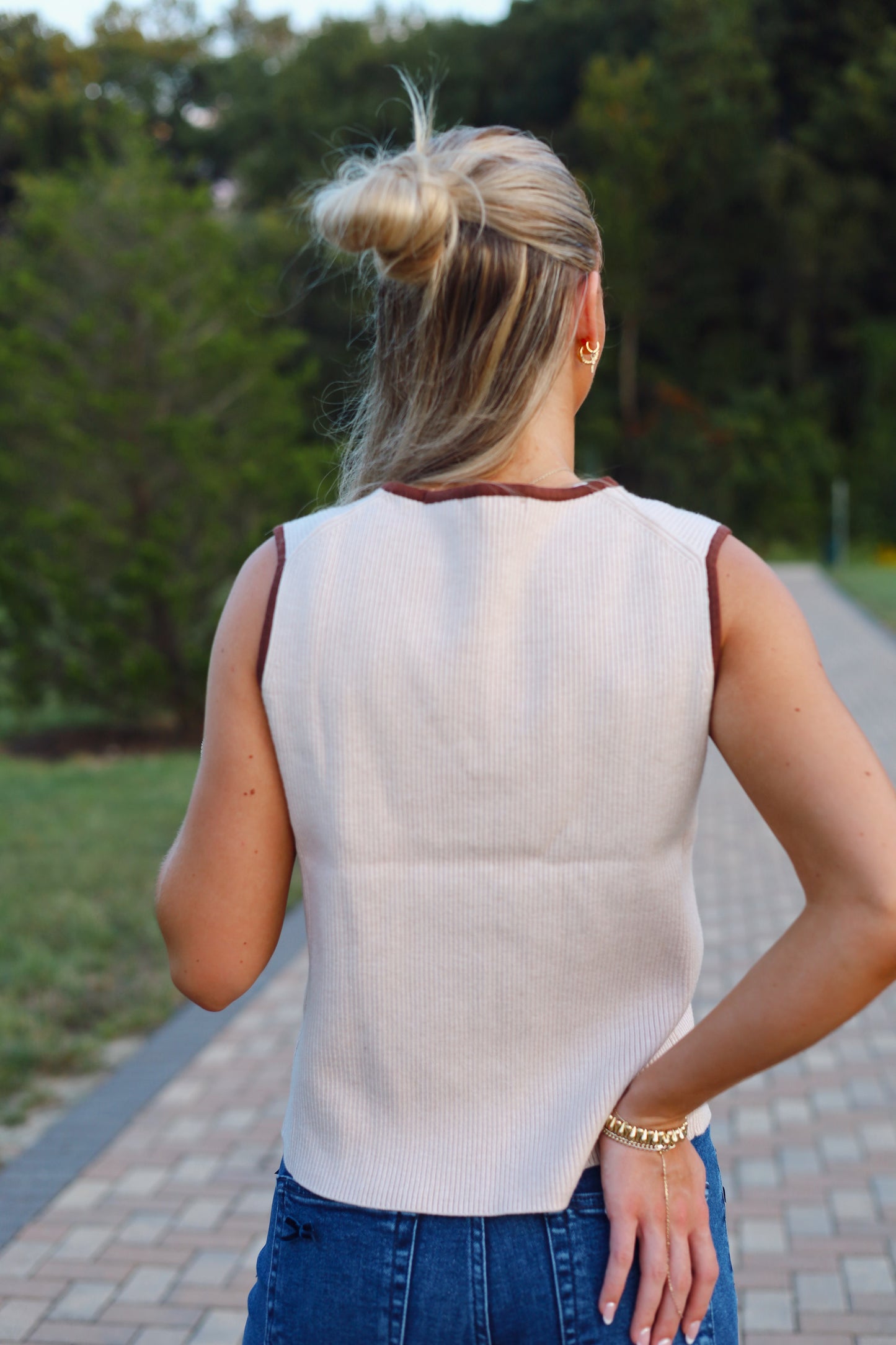 Julia Tie Front Sweater Vest