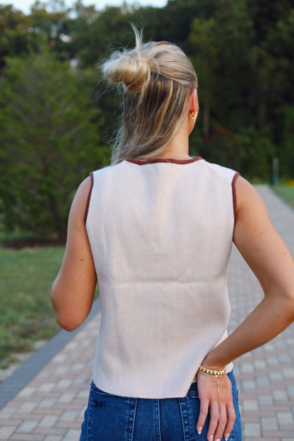 Julia Tie Front Sweater Vest
