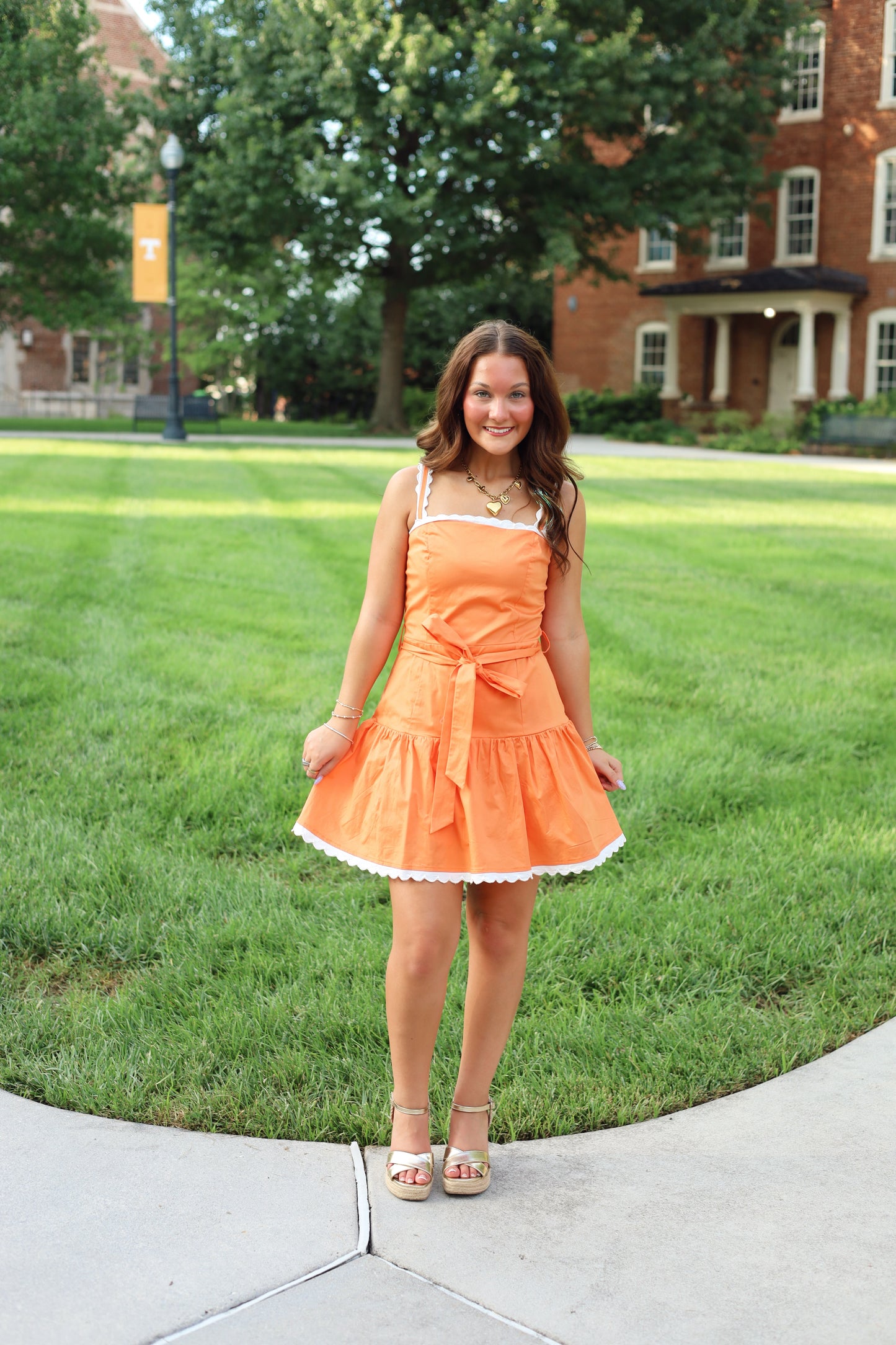 Scallop Detail Mini Dress