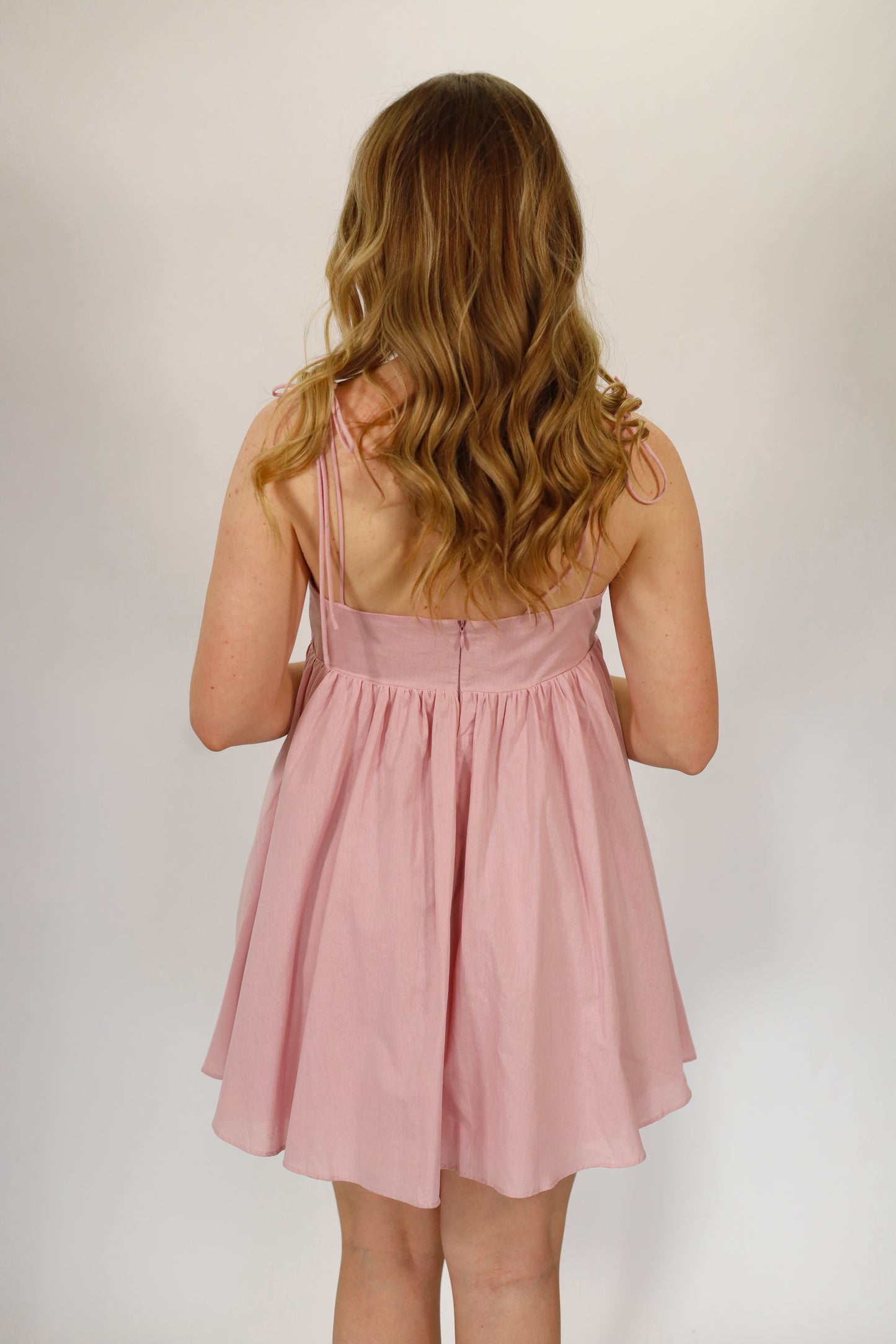 Brooklyn Bow Mini Dress- LAVENDER