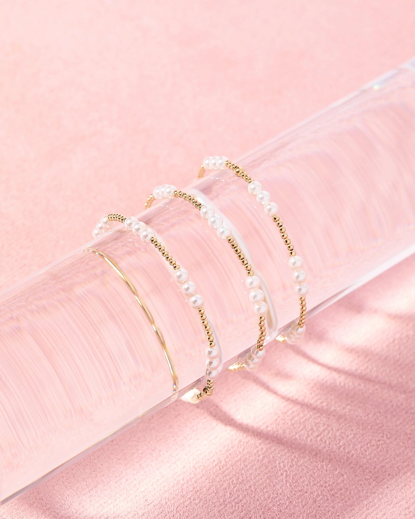 Beaded Blondes ILY  Pearl Bracelet