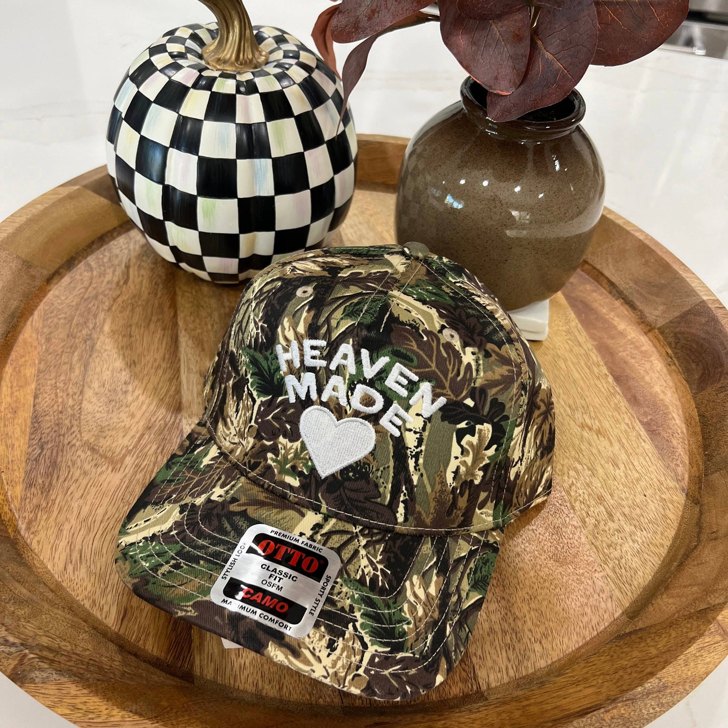 Camo X Heaven Made Hat: White