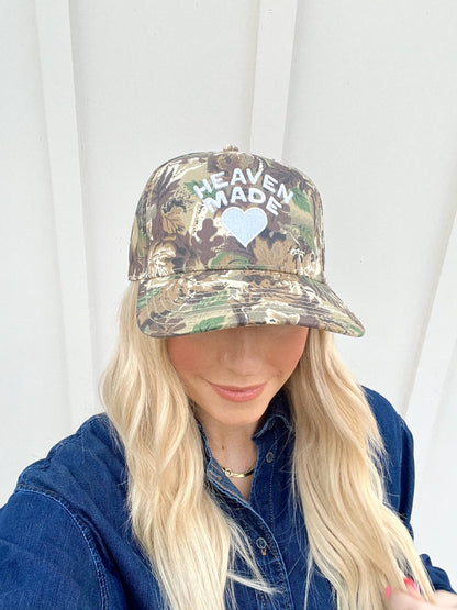 Camo X Heaven Made Hat: White