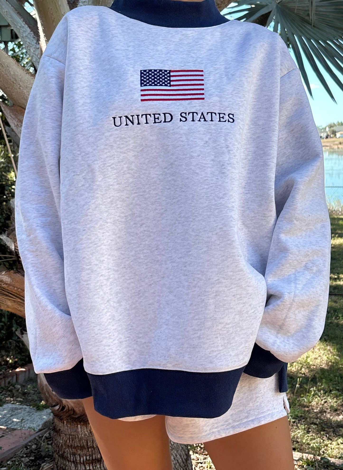 United States Flag Mockneck