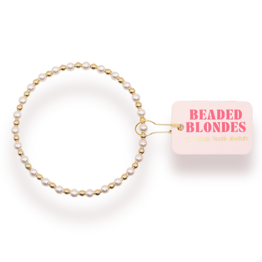 Beaded Blondes  Luci Pearl Bracelet