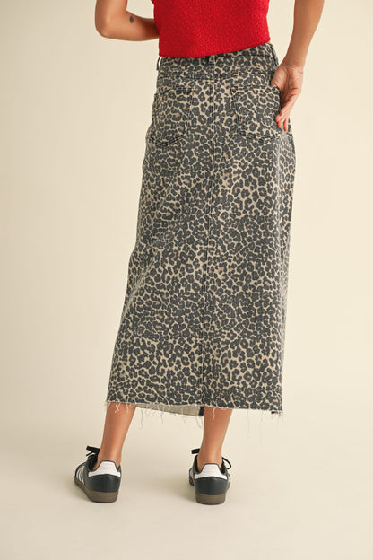 Leah Leopard Skirt