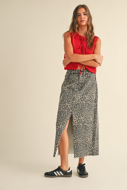 Leah Leopard Skirt