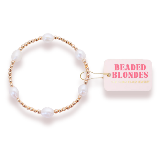 Beaded Blondes Pearl Poppi Bracelet